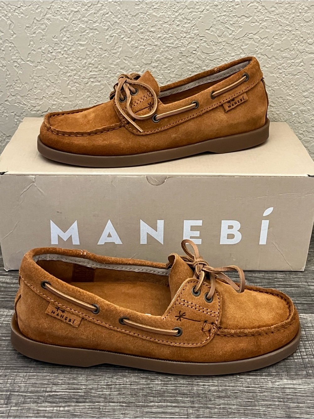 Manebì Brown Suede Boat-Shoes Hampton's Women's Shoes -Size 7